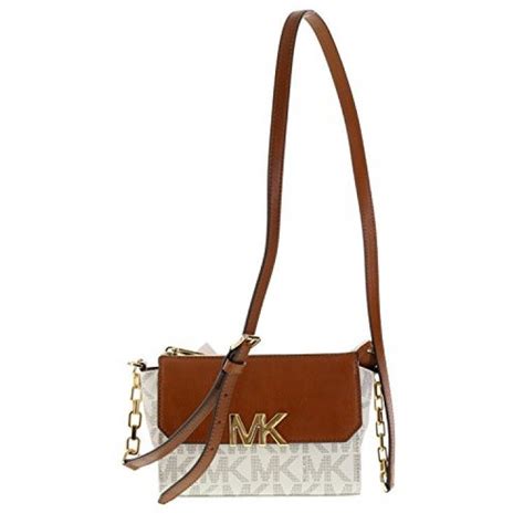 Michael Kors Florence Gold Logo Signature Crossbody Shoulder 